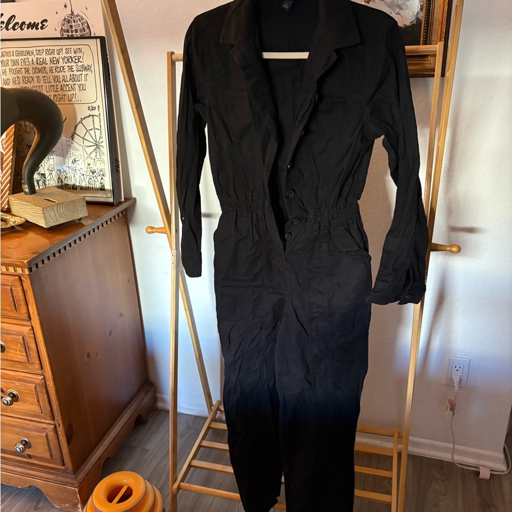 Universal Thread Black Button-Up Jumpsuit